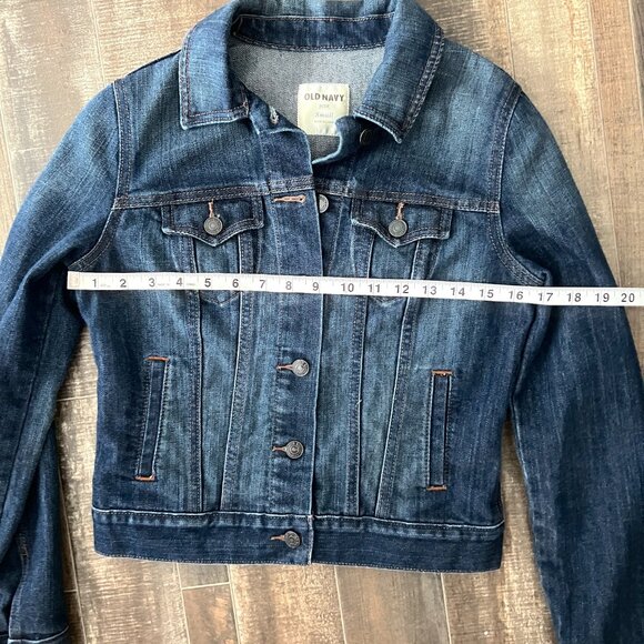 Old Navy Dark Denim Jacket Size Small - Picture 3 of 7